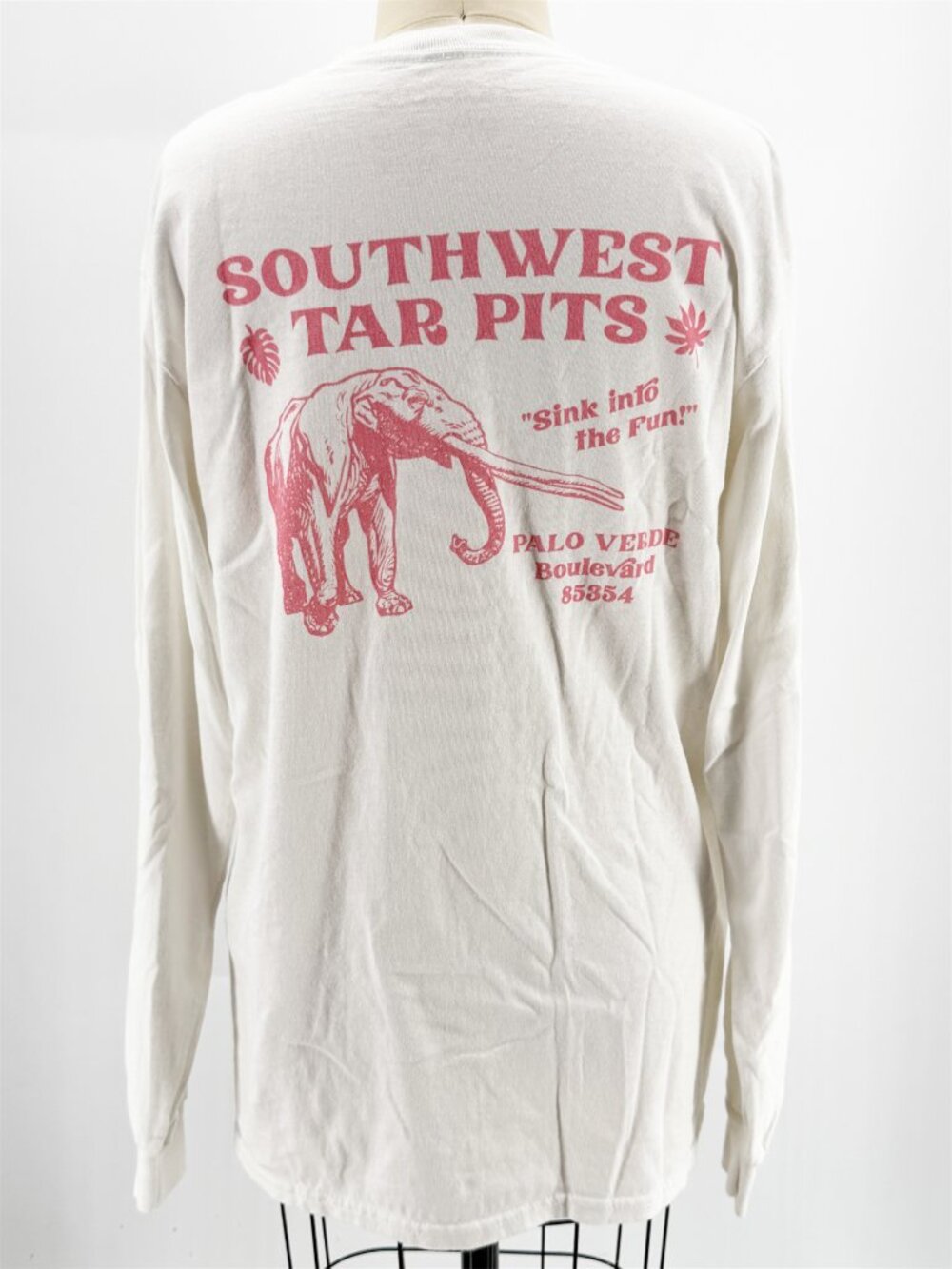 Kaeraz southwest La Brea CA Tar Pits LSV crewneck Tee White M - Picture 4 of 8